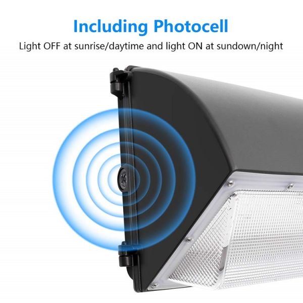Commercial engineering LED wall lamp DLC/UL certified 8600 lumens high brightness 42-120W radar sensor