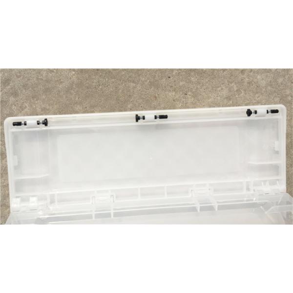 Attached Lids Collapsible Plastic Tote Boxes / Foldable Plastic Container