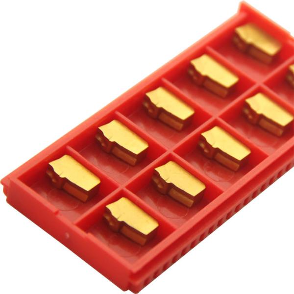 CVD Coating Parting And Grooving Inserts Golden For CNC Machine Cutting Off