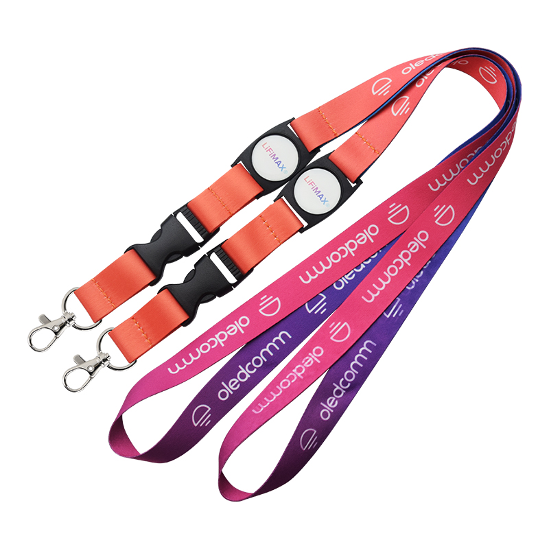 90cm Plastic Nylon Lanyard String Card Holder Keychain Silkscreen Printing