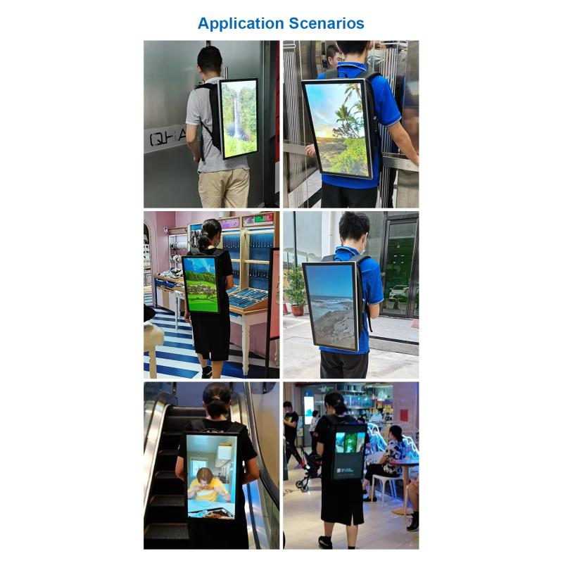 CHXS Portable Android LCD Billboard Backpack Indoor Outdoor Self-Service Business Advertising Bag 1-Year Warranty OEM Options