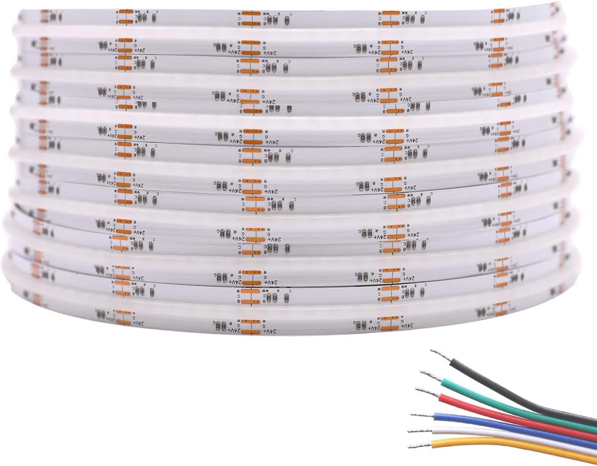 0.15kg 840leds 12mm wide RGBCCT DC24V COB led strip light for decorative purposes 3