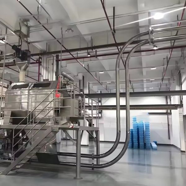 Custom-made fully enclosed pipeline chain conveyor industrial tubular conveyor, suitable for cement, flour, and ash plant manufacturers.