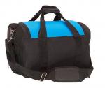 Black 600D Polyester Gym Bag With Shoe Compartment OEM / ODM Acceptable