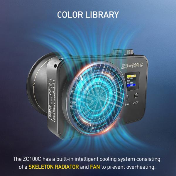 Small pocket-sized fill light in white with a softbox, 2700k-7500k for outdoor photography