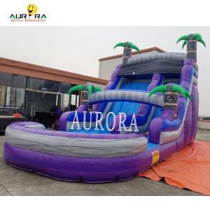 Purple Giant Inflatable Water Slide Waterproof For Summer Fun