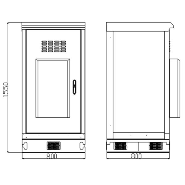 Integrated External Electrical Cabinets Anti Corrosion Outside Enclosures