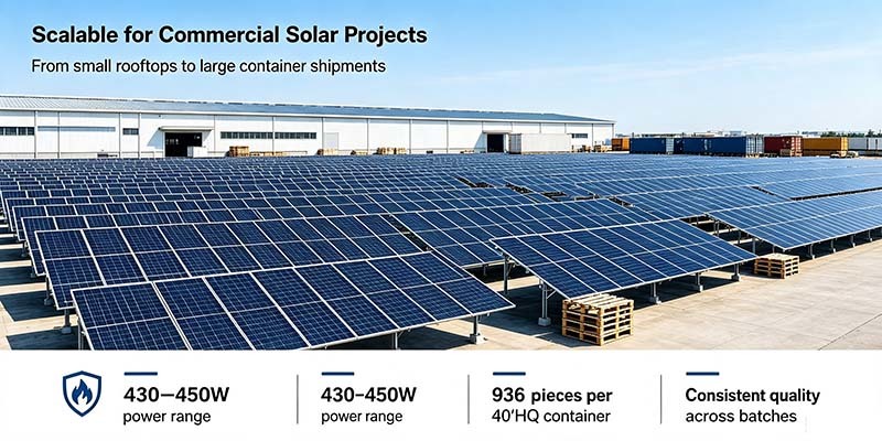 430‑450W Monocrystalline Solar Panel | High‑Efficiency PV Module For Home Rooftop & Off‑Grid Power Supply