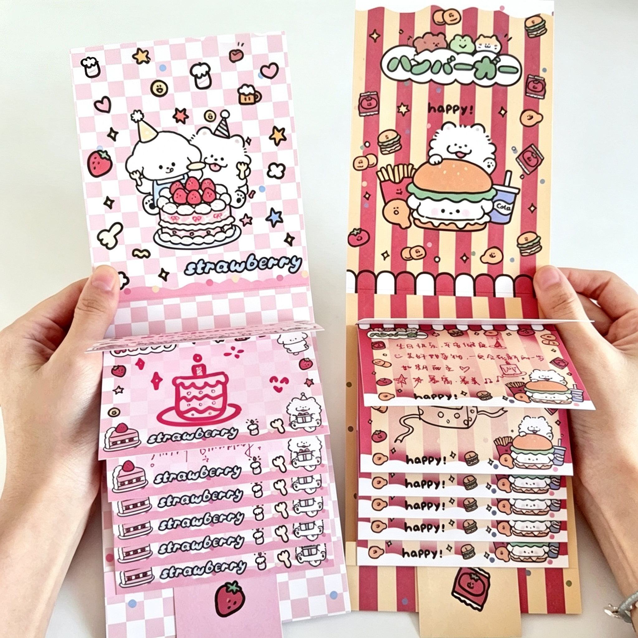 Interactive Cartoon Waterfall Pull-Out Greeting Cards For Birthday Messages