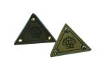Triangle / Square Embossed Leather Patches, Jeans Patch With Customized Logo