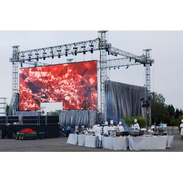 SMD Lamp Outdoor Usage LED Display In Steel Made Solid Cabinet For Long Term USage