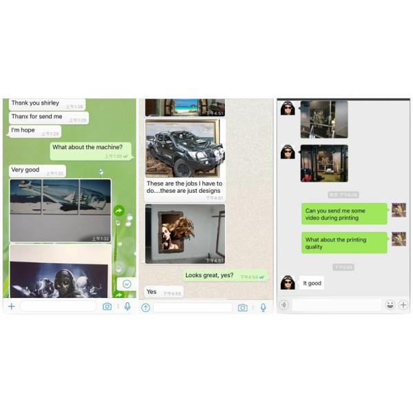 Costomers feedbacks Logo Advertisement House Decoration Wall Decor Printer Wall Inkjet Printer