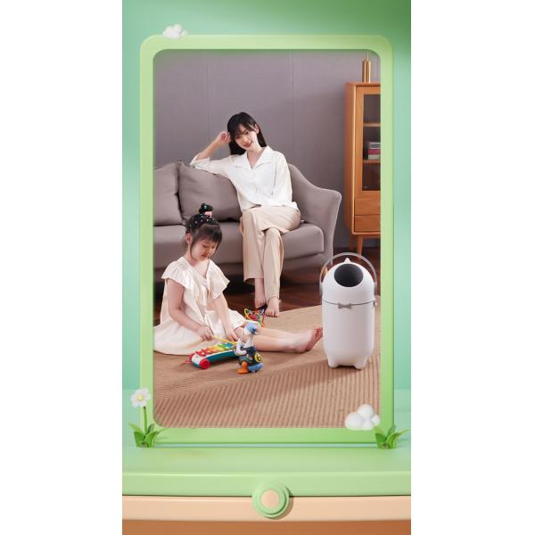 Odor Proof Waterproof Diaper Trash Bin Pink White Black Diaper Garbage Can