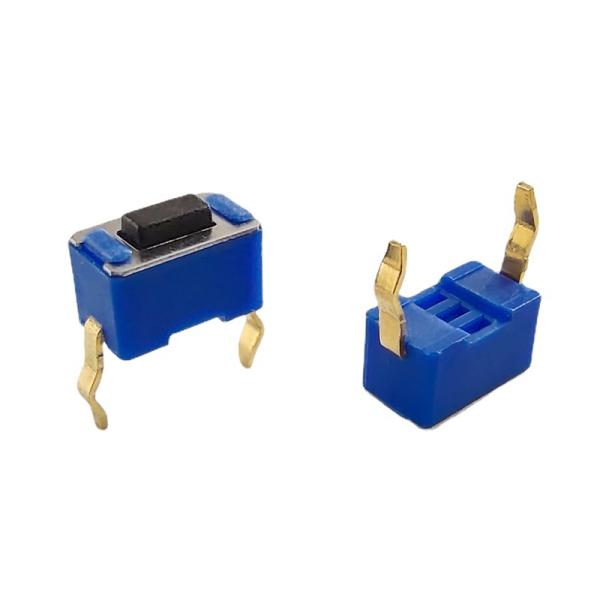 3x6x4.3 / 5.0 / 6.0H Pin Gold Plated Tactile Tact Switch 2 Pin Square Shrapnel Touch
