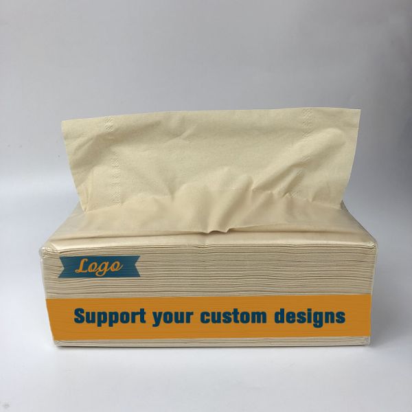 Excellent Custom logo Virgin Bamboo Pulp Absorbent ultra Soft Pack Organic Facial Tissue