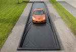 Black Print Car Wash Mats Water Containment Inflatable Wash Pads / Water