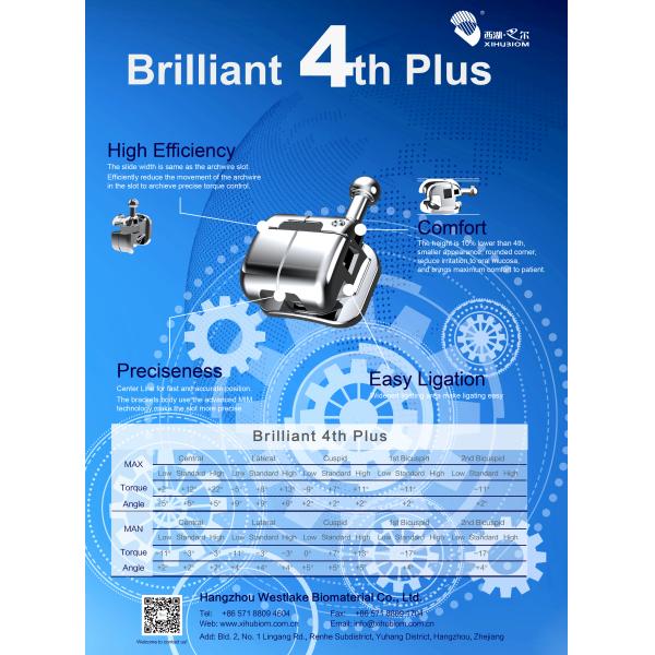 Class II Orthodontic Brackets Passive Self Ligating Bracket Brilliant 4th Plus