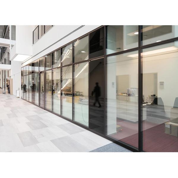 Hidden Frame 108mm Double Glass White Frame Clear Glass Frosted Glass Partition Wall Profile