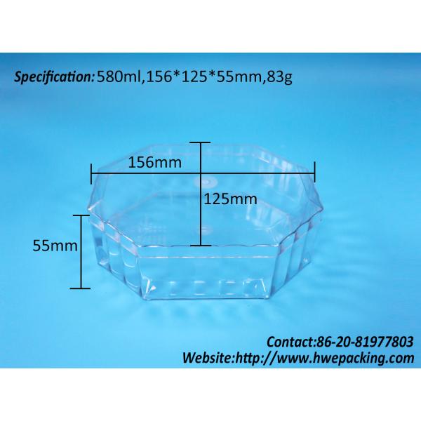 Food Grade Empty Dried Fruit Candy Chocolate Cookies PET Plastic Octagon Packaging Box