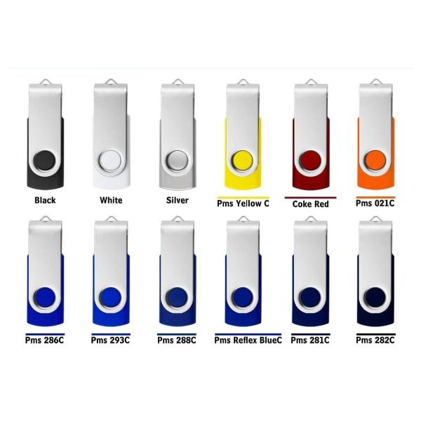 Durable Customized Promotional Gifts 2.0 Swivel USB Flash Drive / USB Disk
