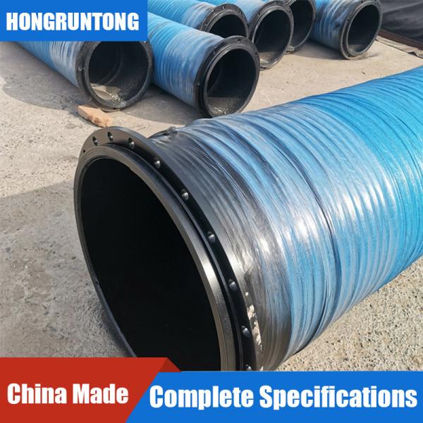 Close-up view of dredging hose construction