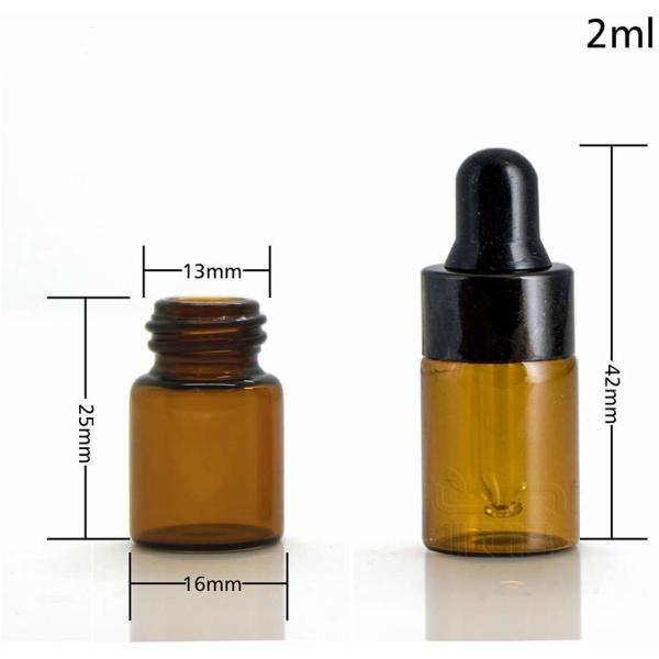 Multi Capacities Empty Essential Oil Bottles With Aluminum Dropper