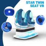 Two Seats Motion Chair Cinema 9D Virtual Reality Game Machine Blue With White