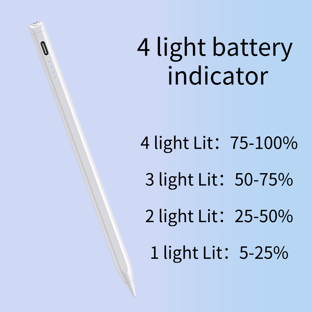 Push Button Switch with Tilt-sensitive Anti-mistouch Function Touch Pencil ipad Stylus Pen for IPads After 2018