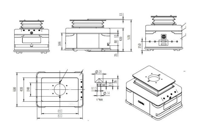 300kg Capacity ODM Agv Jacking Agv for Warehouse Optional Navigation