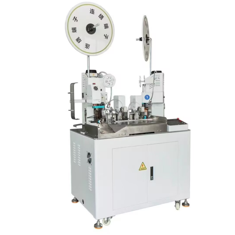 HR-602M Fully Automatic Double-End Terminal Crimping Machine-Cut Strip & Crimp Both Ends