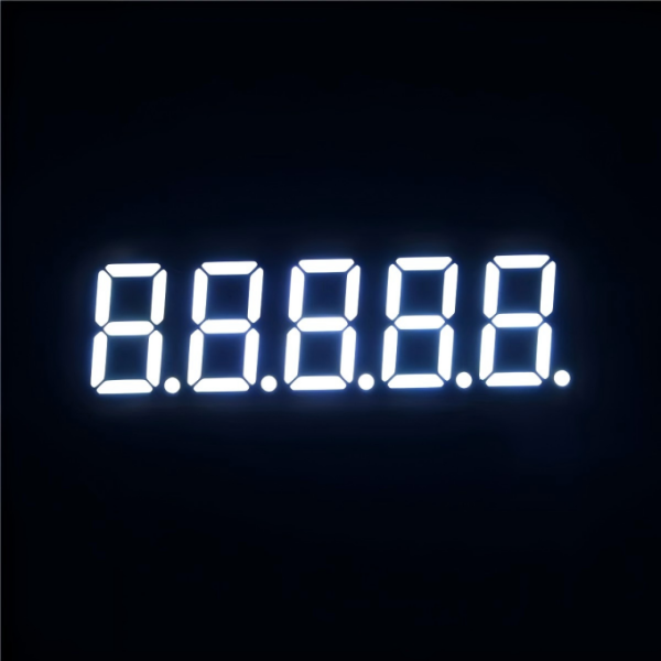 Bright Red LED 5 Digit 7 Segment Display 0.8 Inch Digit Height Suitable for Digital Readouts and Industrial Electronics