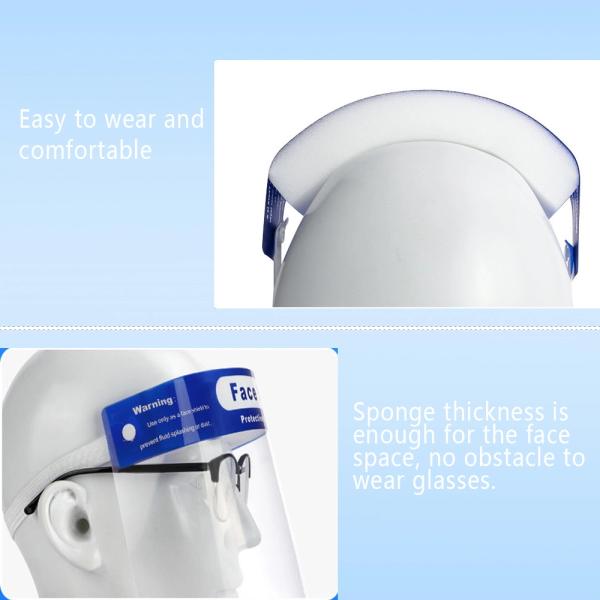 Laboratories Anti Spitting Reusable Clear Protective Face Shield