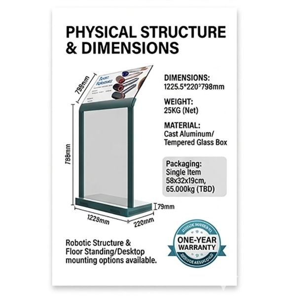 30 Inch Ultra-Thin Double-Sided Glass OLED Display Window Advertising Player for Premium Retail and Commercial Spaces
