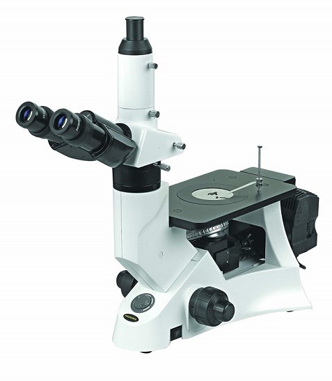 Inverted Metallurgical Optical Microscope Halogen Lamp Trinocular NCM-V1000
