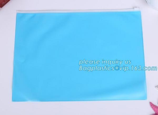 Eco friendly plastic file folder custom document folder clear pvc document bags with zipper for documents and receipt