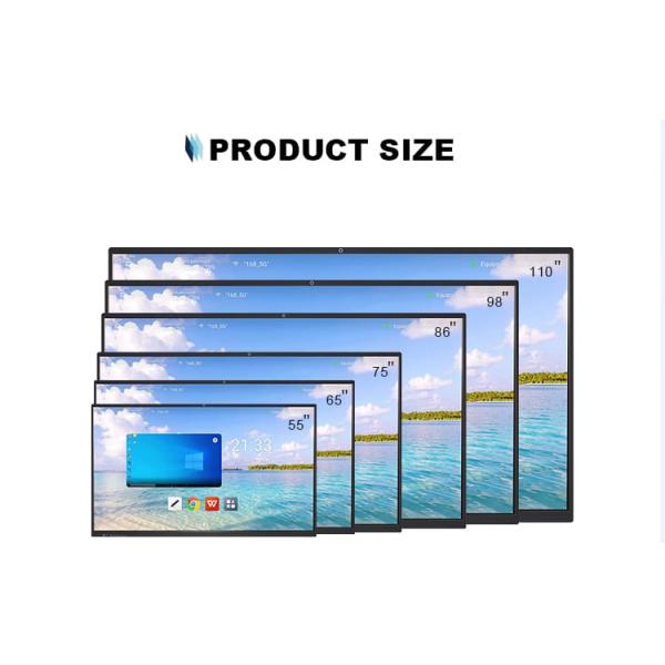55-98 Inch 4K Touch Screen Interactive Whiteboard with 40 Touch Points and AI Functionality for Smart Classrooms