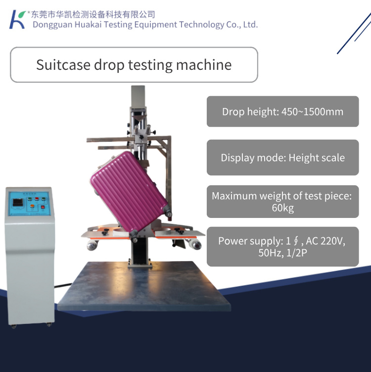 Luggage Drop Tester Evaluates Corner/Edge/Flat Surface Durability Under Impact