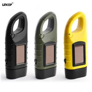 Buy cheap Hand Cranked Solar LED Flashlight Rechargeable Emergency Mountaineering Buckle product