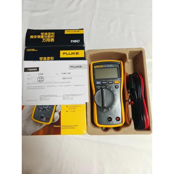 True-RMS Fluke 116/116C HVAC Multimeter 600V 6000 Count Thermometer & Microamps LoZ CAT III 600V
