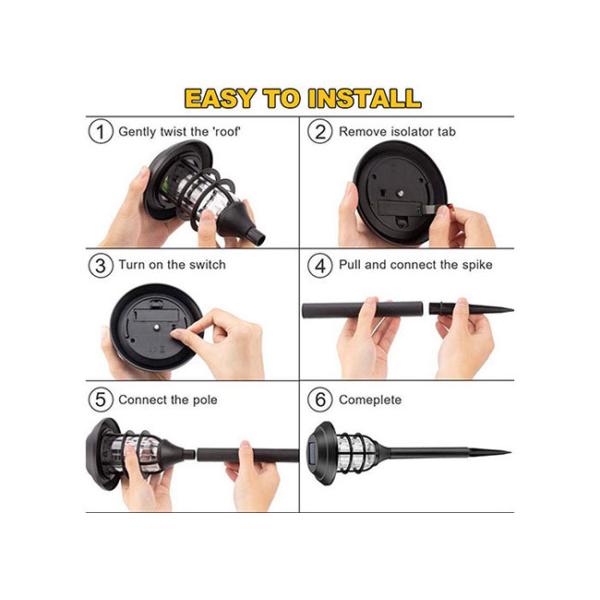 8h Waterproof Garden Landscape 2v Solar Lawn Lights 400mah