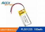 501225 pl501225 3.7v lipo battery with 100mAh rechargeable small battery for POS