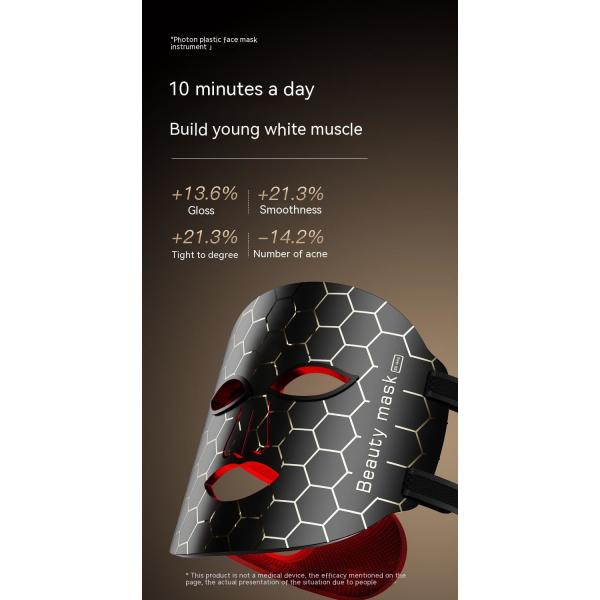 7 Colors led light therapy soft silicone skin whitening led facial mask