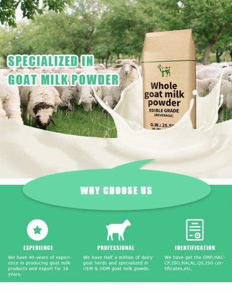 Protein Full Cream Goat Milk Powder Bakery Products Ingredient