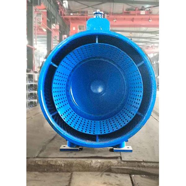 Gear Box Fixed Cone Valve / Water Flow Control Valve With Electric Actuator