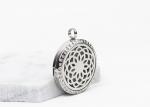 Flower Aromatherapy Diffuser Necklace , Stainless Steel Essential Oil Diffuser