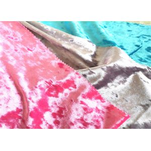 Customize Crushed ice Polyester Spandex Velvet Fabric Knitting For Dress