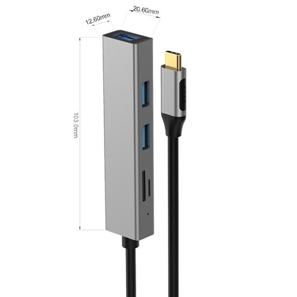 Hub Ethernet Usb 3.0 5 In 1 HUB With SD TF Card Reader Combo