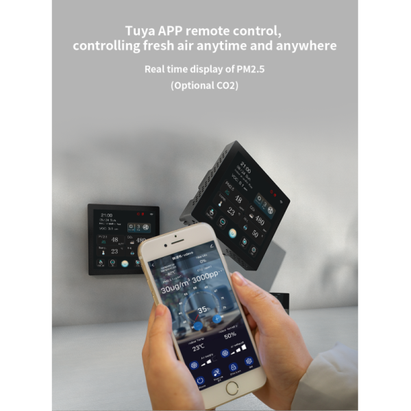 4 Inch Color Touchscreen Smart HVAC Controller With Real Time CO2 PM2.5 VOC Monitoring