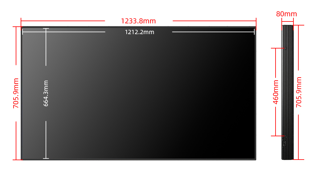 Restaurant 2500 Nits Window Digital Signage Display Ultra-Thin Window Display Screen