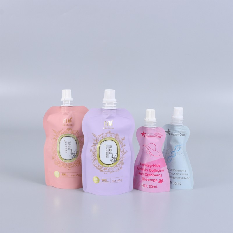 Self Standing Doypack Spout Pouch Leak Proof Custom Printed Spout Pouches With Spout Cap